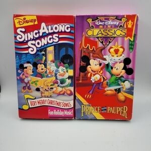 Vtg VHS Bundle: Disney Holiday Sing Along & Prince and the Pauper
